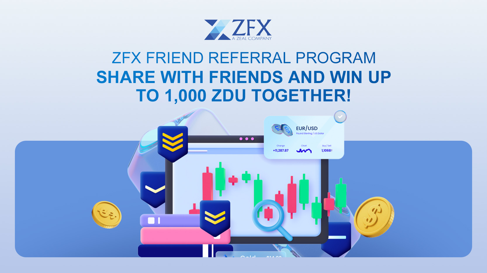 ZFX Friend Referral Program: Share with Friends and Win Up to 1,000 ZDU Together!