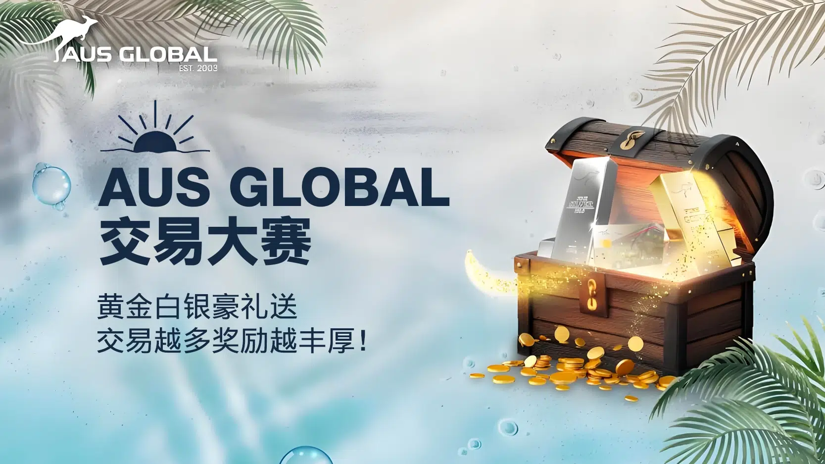 AUS GLOBAL 交易大赛：黄金白银豪礼送，交易越多奖励越丰厚！