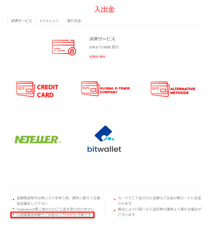Tradeview（トレードビュー）の出金方法おすすめ・手順解明