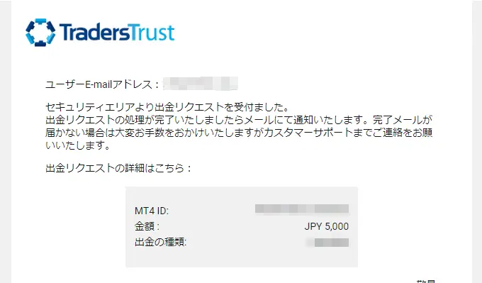 TTCM（TradersTrust）の出金方法まとめ